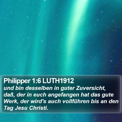 Philipper 1:6 LUTH1912 Bible Verse Image