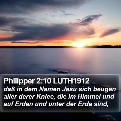 Philipper 2:10 LUTH1912 Bible Verse Image