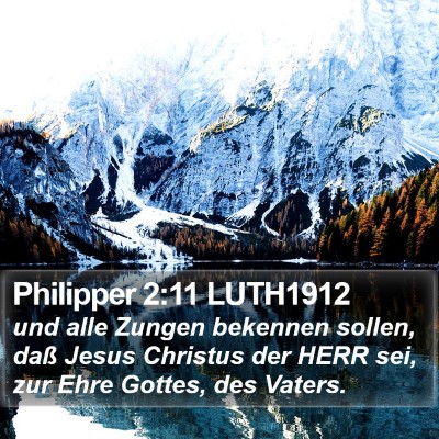 Philipper 2:11 LUTH1912 Bible Verse Image