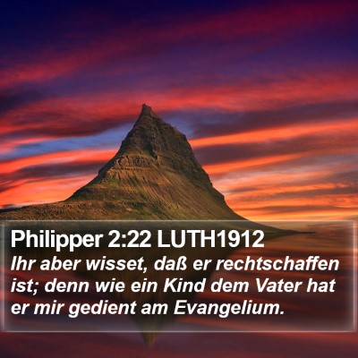 Philipper 2:22 LUTH1912 Bible Verse Image