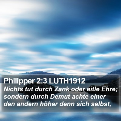 Philipper 2:3 LUTH1912 Bible Verse Image