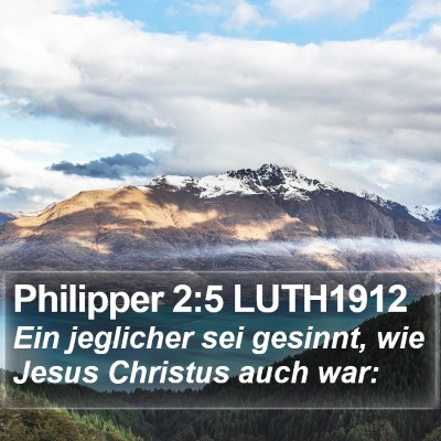 Philipper 2:5 LUTH1912 Bible Verse Image