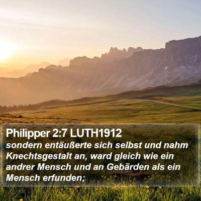 Philipper 2:7 LUTH1912 Bible Verse Image