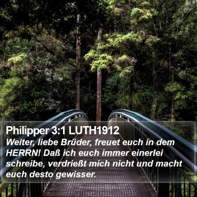 Philipper 3:1 LUTH1912 Bible Verse Image