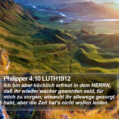 Philipper 4:10 LUTH1912 Bible Verse Image