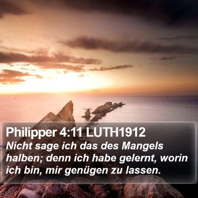 Philipper 4:11 LUTH1912 Bible Verse Image