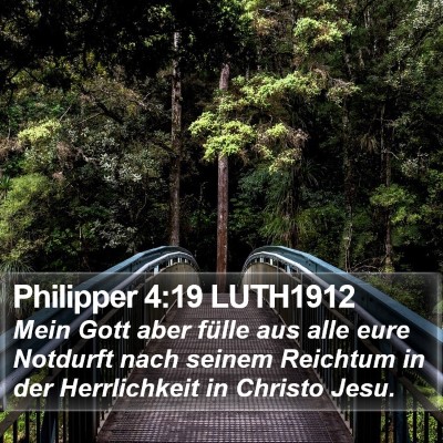 Philipper 4:19 LUTH1912 Bible Verse Image