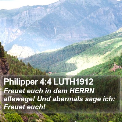 Philipper 4:4 LUTH1912 Bible Verse Image