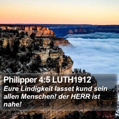 Philipper 4:5 LUTH1912 Bible Verse Image