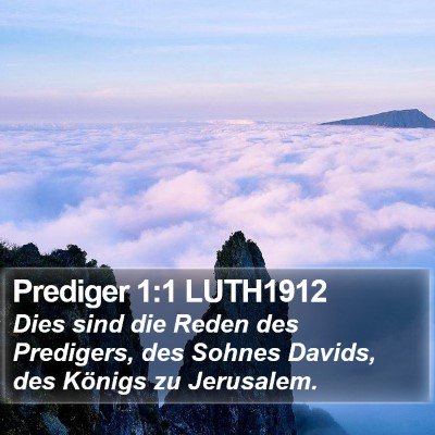 Prediger 1:1 LUTH1912 Bible Verse Image