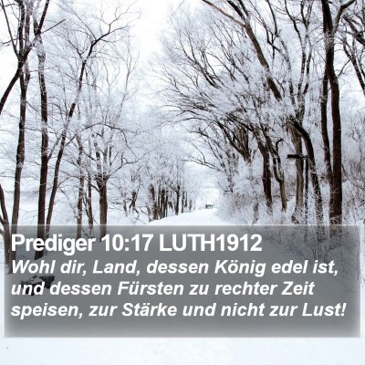Prediger 10:17 LUTH1912 Bible Verse Image