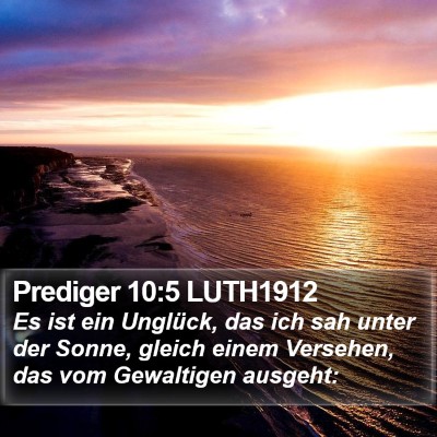 Prediger 10:5 LUTH1912 Bible Verse Image