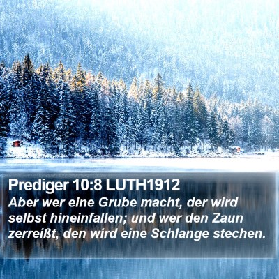 Prediger 10:8 LUTH1912 Bible Verse Image