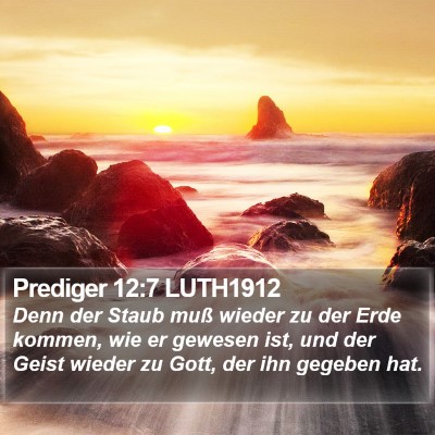Prediger 12:7 LUTH1912 Bible Verse Image