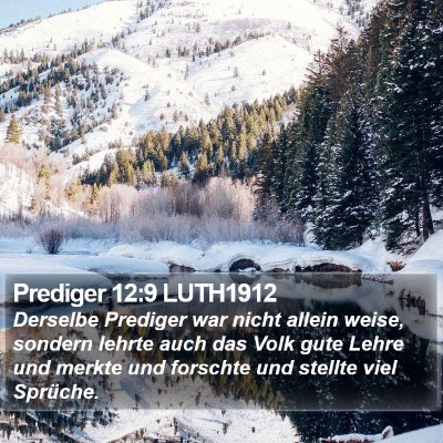 Prediger 12:9 LUTH1912 Bible Verse Image