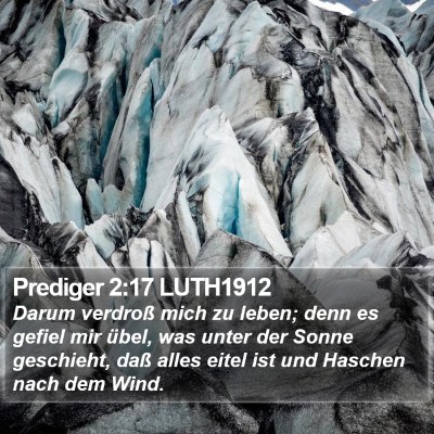 Prediger 2:17 LUTH1912 Bible Verse Image