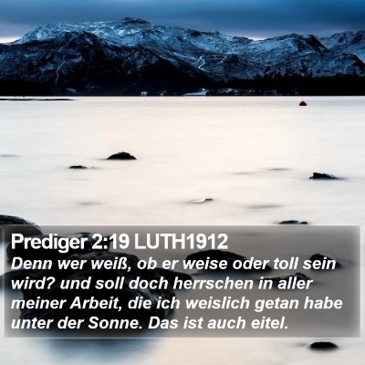Prediger 2:19 LUTH1912 Bible Verse Image