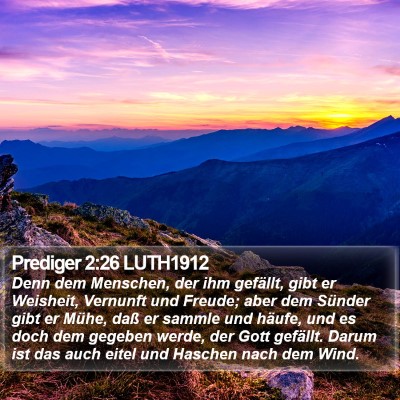 Prediger 2:26 LUTH1912 Bible Verse Image