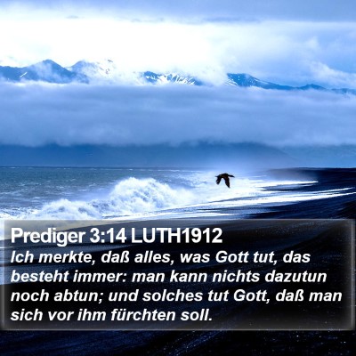 Prediger 3:14 LUTH1912 Bible Verse Image