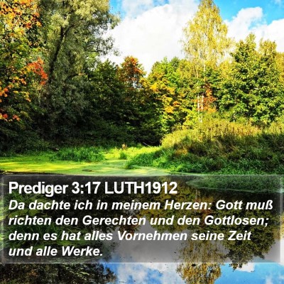 Prediger 3:17 LUTH1912 Bible Verse Image