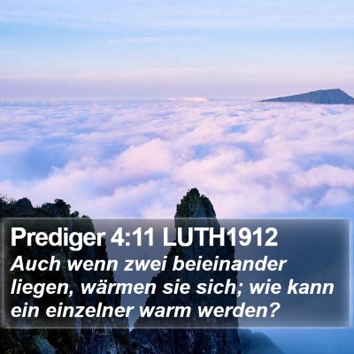 Prediger 4:11 LUTH1912 Bible Verse Image