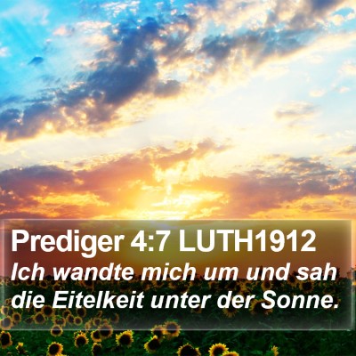 Prediger 4:7 LUTH1912 Bible Verse Image