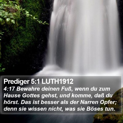 Prediger 5:1 LUTH1912 Bible Verse Image