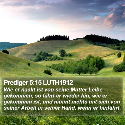 Prediger 5:15 LUTH1912 Bible Verse Image