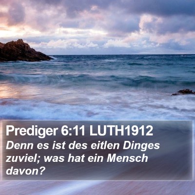 Prediger 6:11 LUTH1912 Bible Verse Image