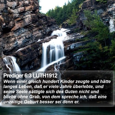 Prediger 6:3 LUTH1912 Bible Verse Image