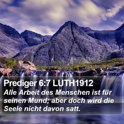 Prediger 6:7 LUTH1912 Bible Verse Image