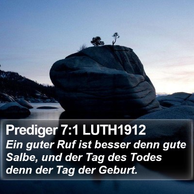 Prediger 7:1 LUTH1912 Bible Verse Image