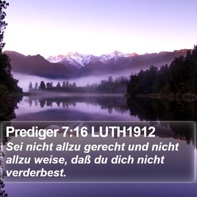 Prediger 7:16 LUTH1912 Bible Verse Image