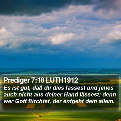 Prediger 7:18 LUTH1912 Bible Verse Image