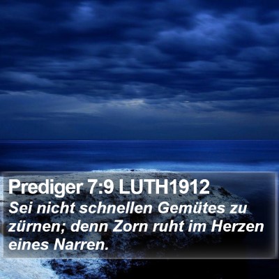 Prediger 7:9 LUTH1912 Bible Verse Image