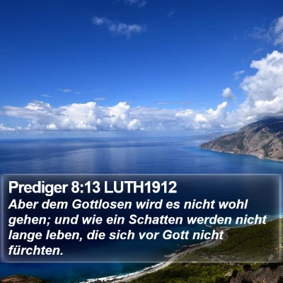 Prediger 8:13 LUTH1912 Bible Verse Image