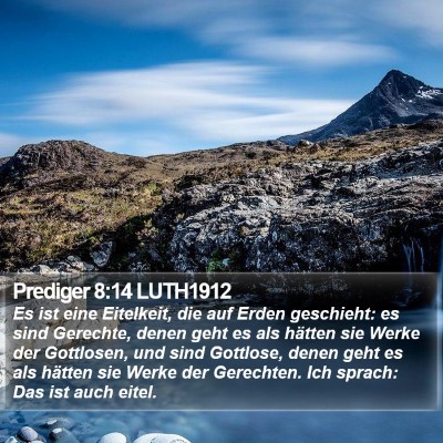 Prediger 8:14 LUTH1912 Bible Verse Image