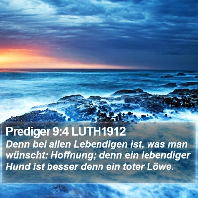 Prediger 9:4 LUTH1912 Bible Verse Image
