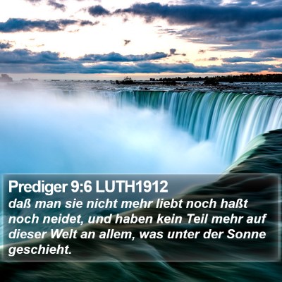 Prediger 9:6 LUTH1912 Bible Verse Image