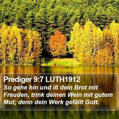 Prediger 9:7 LUTH1912 Bible Verse Image