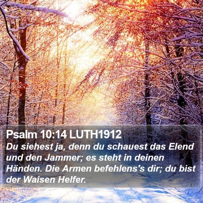 Psalm 10:14 LUTH1912 Bible Verse Image