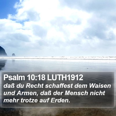 Psalm 10:18 LUTH1912 Bible Verse Image