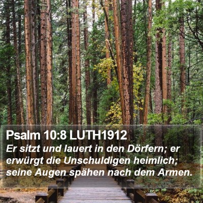 Psalm 10:8 LUTH1912 Bible Verse Image