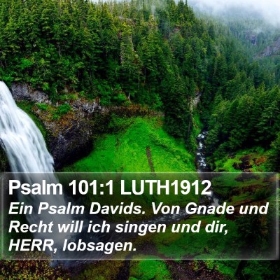 Psalm 101:1 LUTH1912 Bible Verse Image