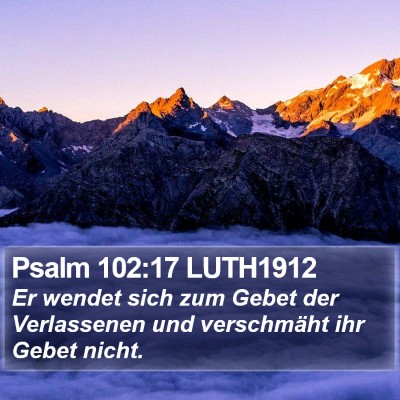 Psalm 102:17 LUTH1912 Bible Verse Image