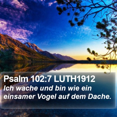 Psalm 102:7 LUTH1912 Bible Verse Image