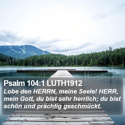 Psalm 104:1 LUTH1912 Bible Verse Image
