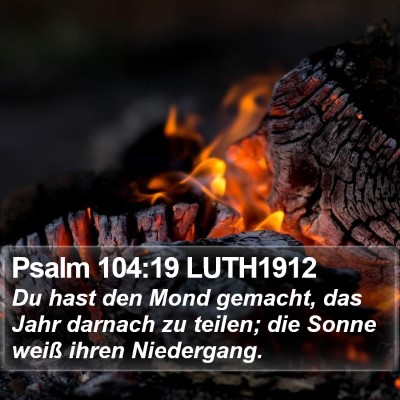 Psalm 104:19 LUTH1912 Bible Verse Image