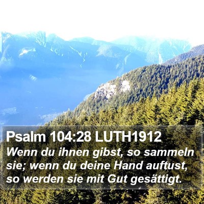 Psalm 104:28 LUTH1912 Bible Verse Image