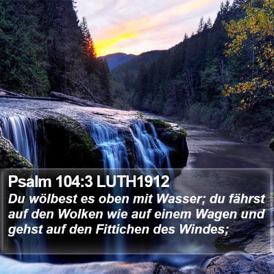 Psalm 104:3 LUTH1912 Bible Verse Image
